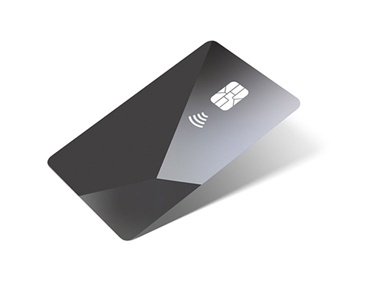Vorderseite der Apple Card in Titan