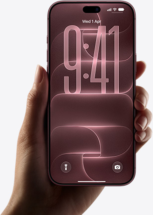手持布根地紅色 (深紅色) iPhone 18 Pro，展示機身正面、預設鎖定畫面