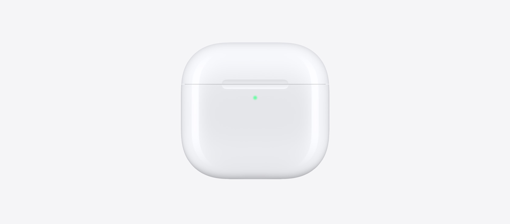 Casing pengisian daya nirkabel AirPods 5, warna putih