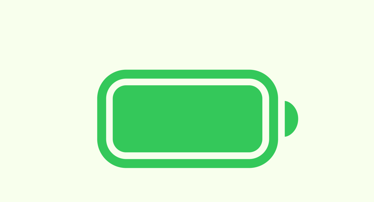 Icono de batería con la carga completa