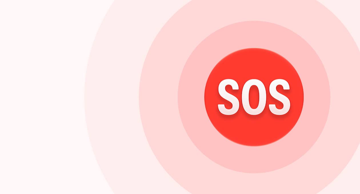 Icono SOS de detección de caídas