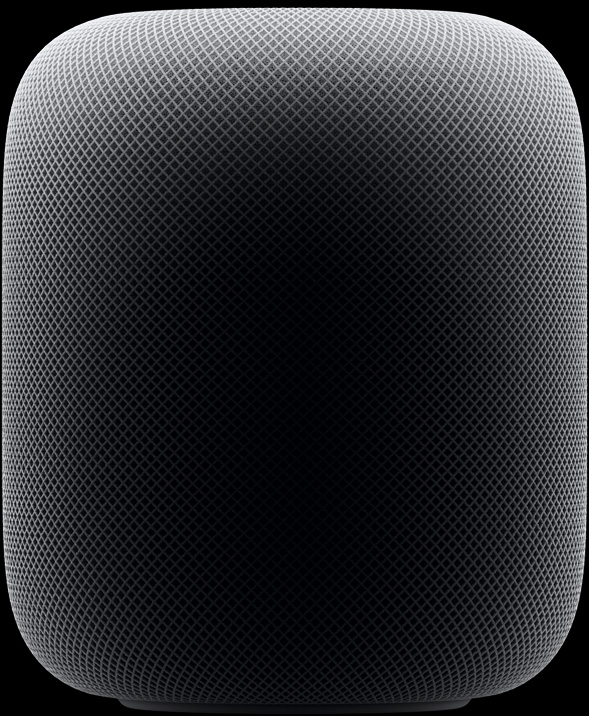 Acercamiento de la vista lateral del HomePod