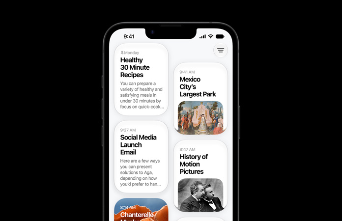 iPhone 17e, vista frontal, se muestra la app Siri con el historial de solicitudes: recetas saludables, información sobre un parque en la Ciudad de México, sugerencias para el borrador de un email y un historial de películas